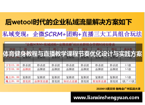 体育健身教程与直播教学课程节奏优化设计与实践方案