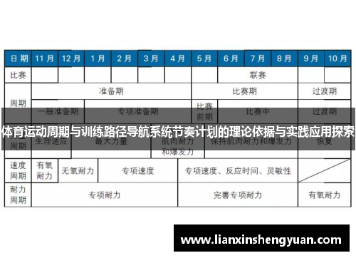 体育运动周期与训练路径导航系统节奏计划的理论依据与实践应用探索
