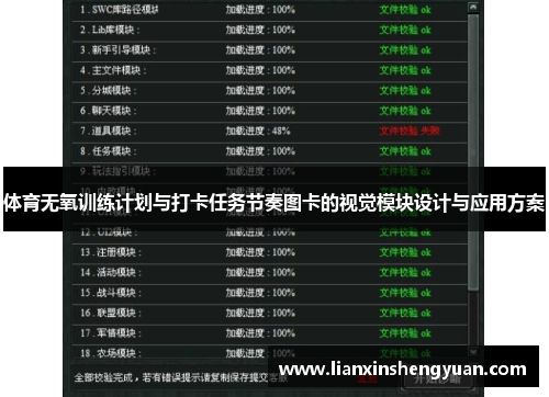 体育无氧训练计划与打卡任务节奏图卡的视觉模块设计与应用方案